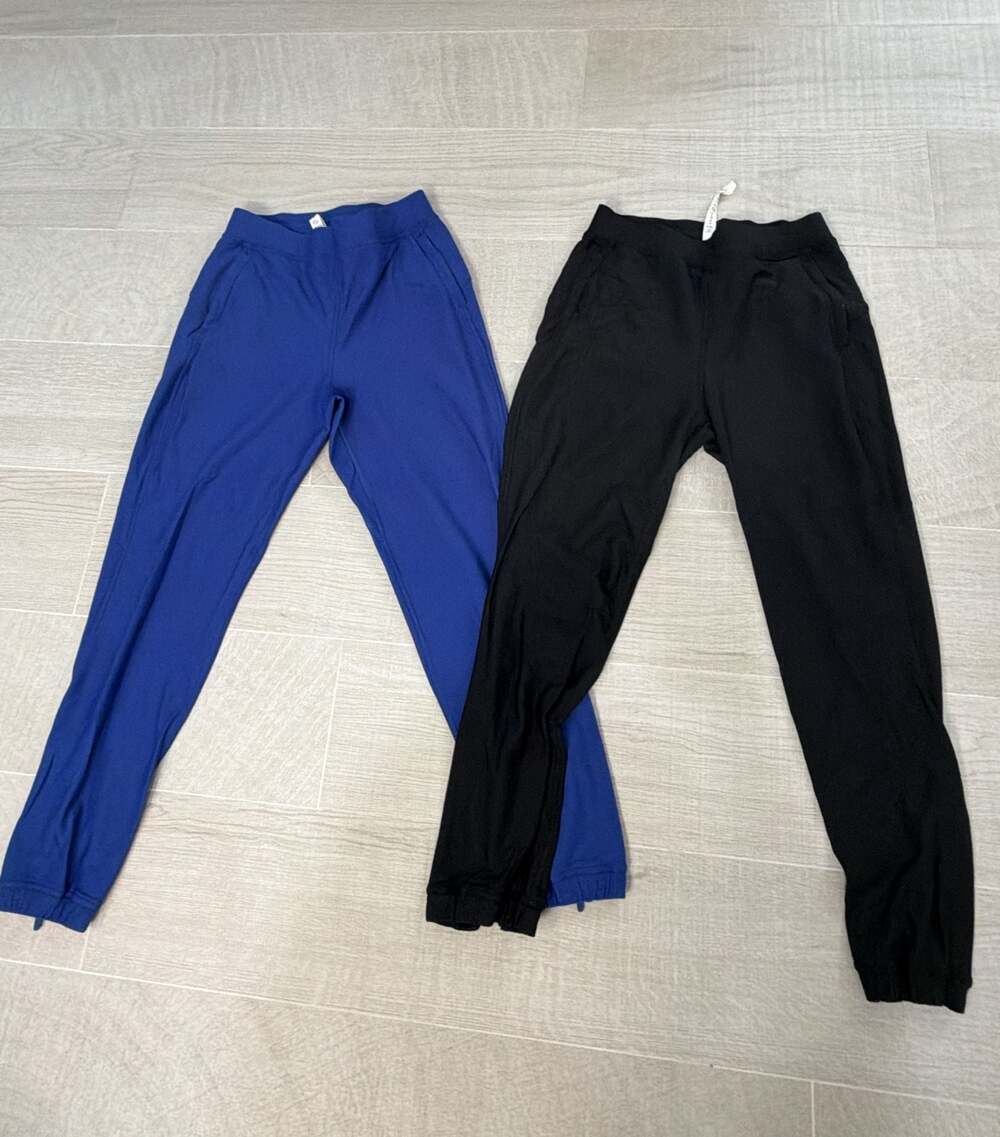 lot of 2 Lululemon Adapted State High Rise Jogger, Tech Fleece - Blue & Black